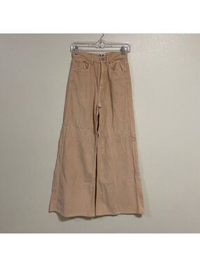 We the Free Pants Women’s Size 0/24 Peach Corduroy Wide-Leg Pants Free People